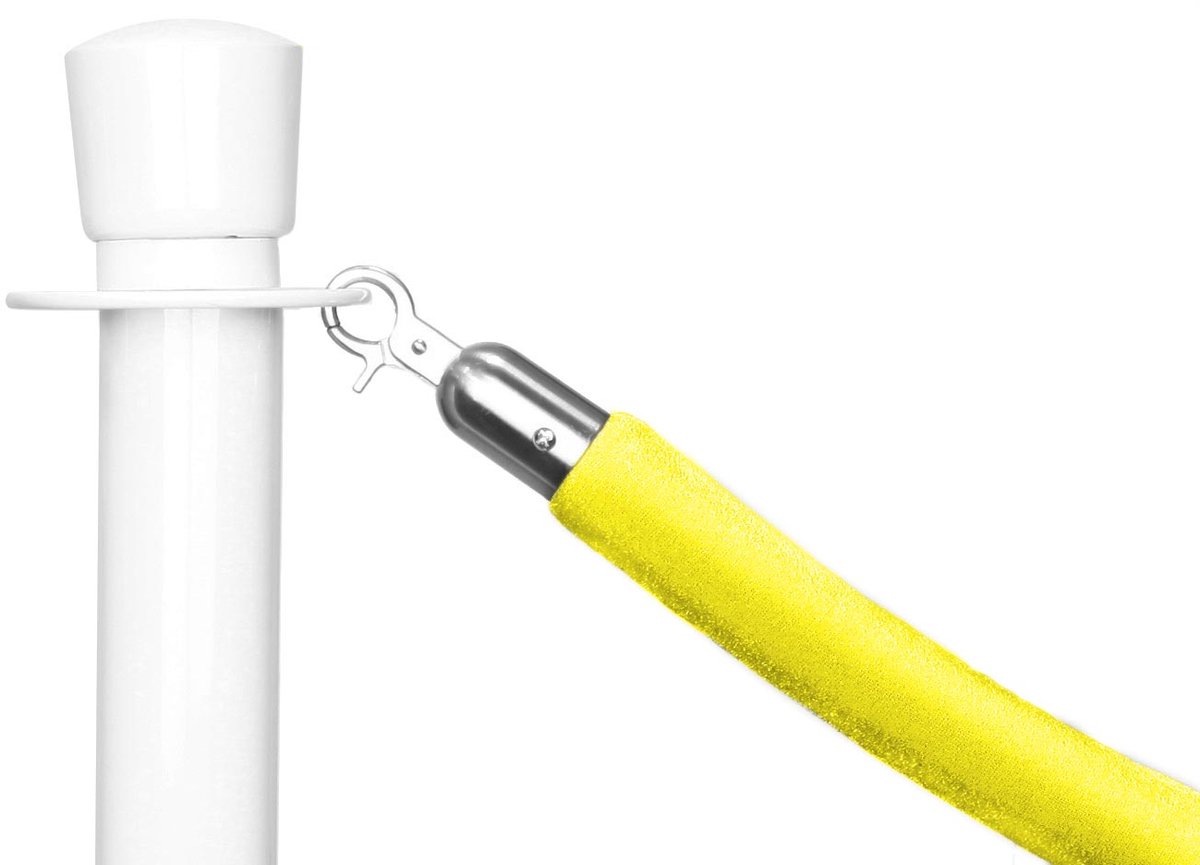   | Afzetkoord Velours | Geborsteld Chroom - Geel